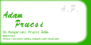 adam prucsi business card
